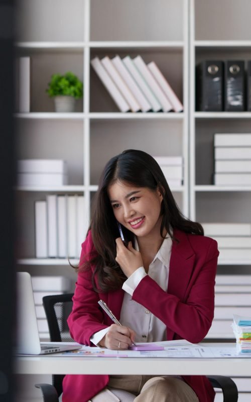 Professional analysis of business people and marketing strategy planning in the accounting workplace.